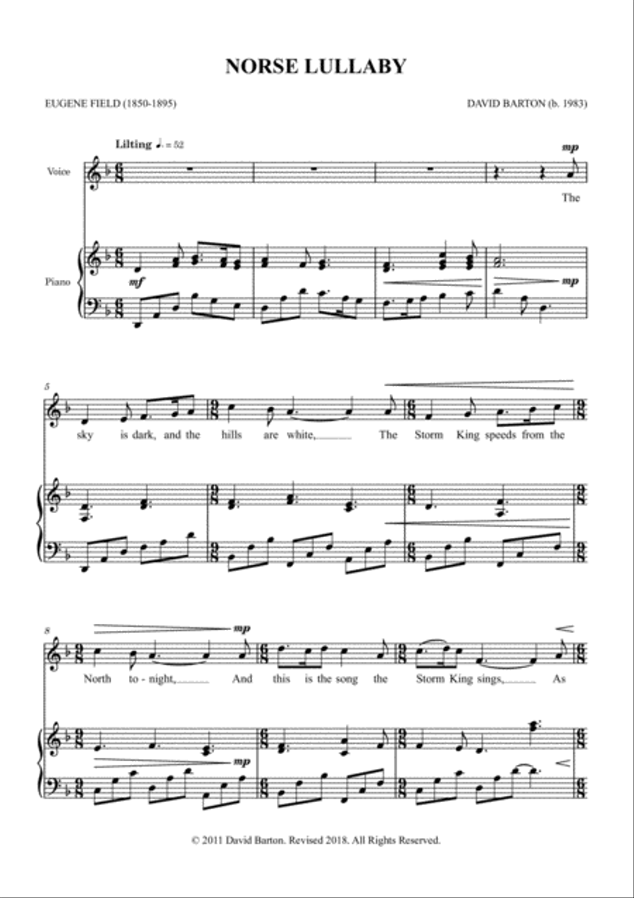 Norse Lullaby Norse Lullaby Voice scores gallery preview page 3