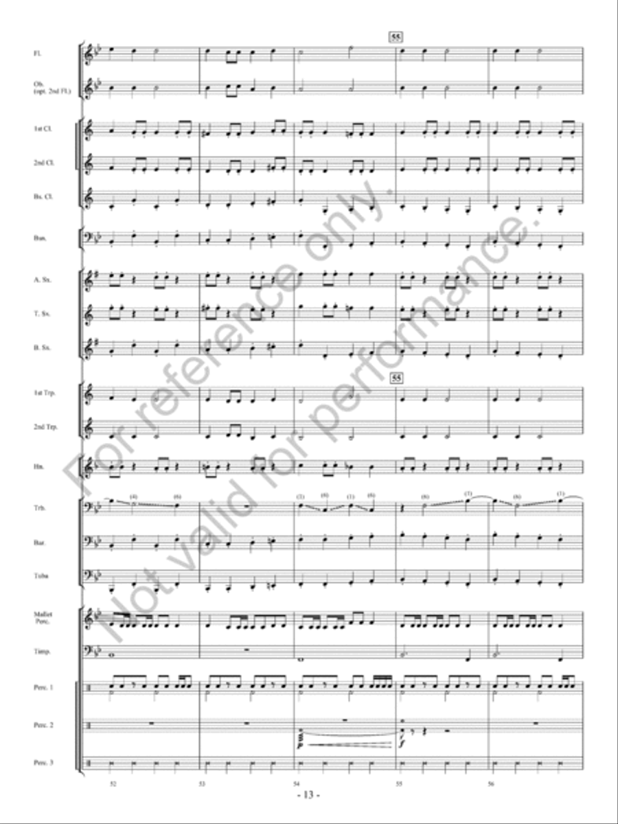 Santa's Wild Ride Concert Band scores gallery preview page 14