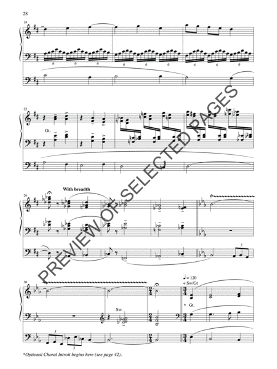 Nine Organ Pieces on Familiar Hymn Tunes 4-Part scores gallery preview page 7