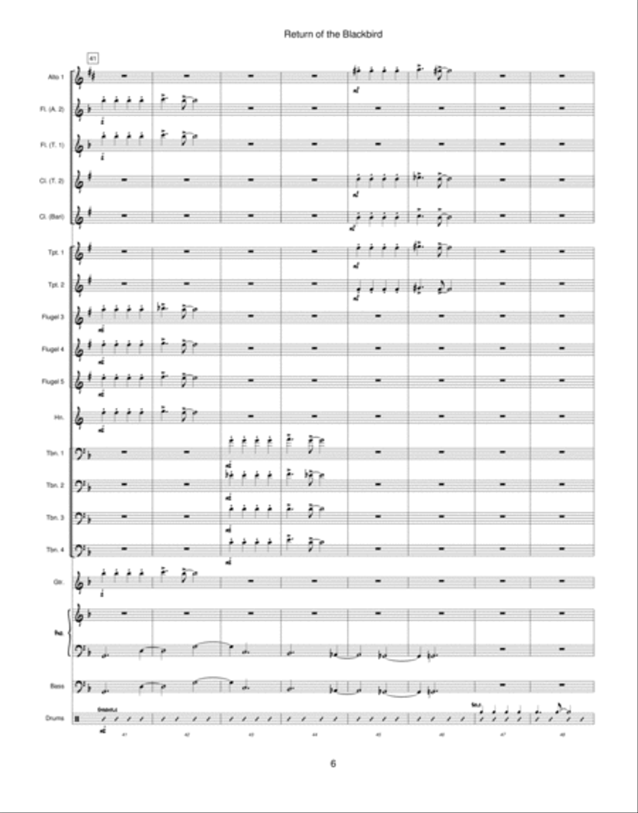 Return of the Blackbird Jazz Ensemble scores gallery preview page 6