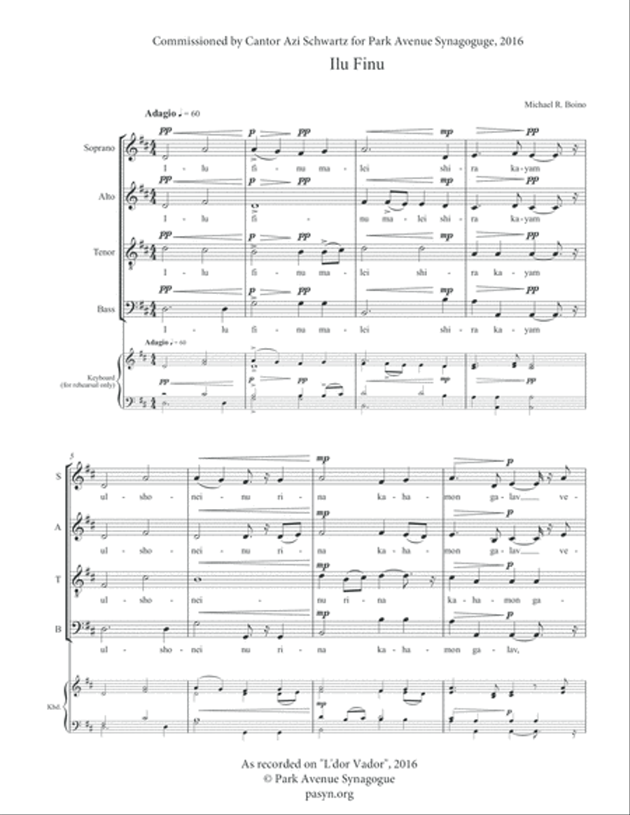 Ilu Finu 4-Part scores gallery preview page 1