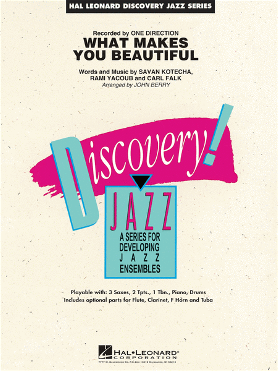 What Makes You Beautiful Jazz Ensemble scores gallery preview page 1