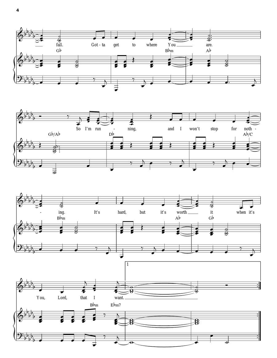 I'm Running Piano, Vocal, Guitar scores gallery preview page 4