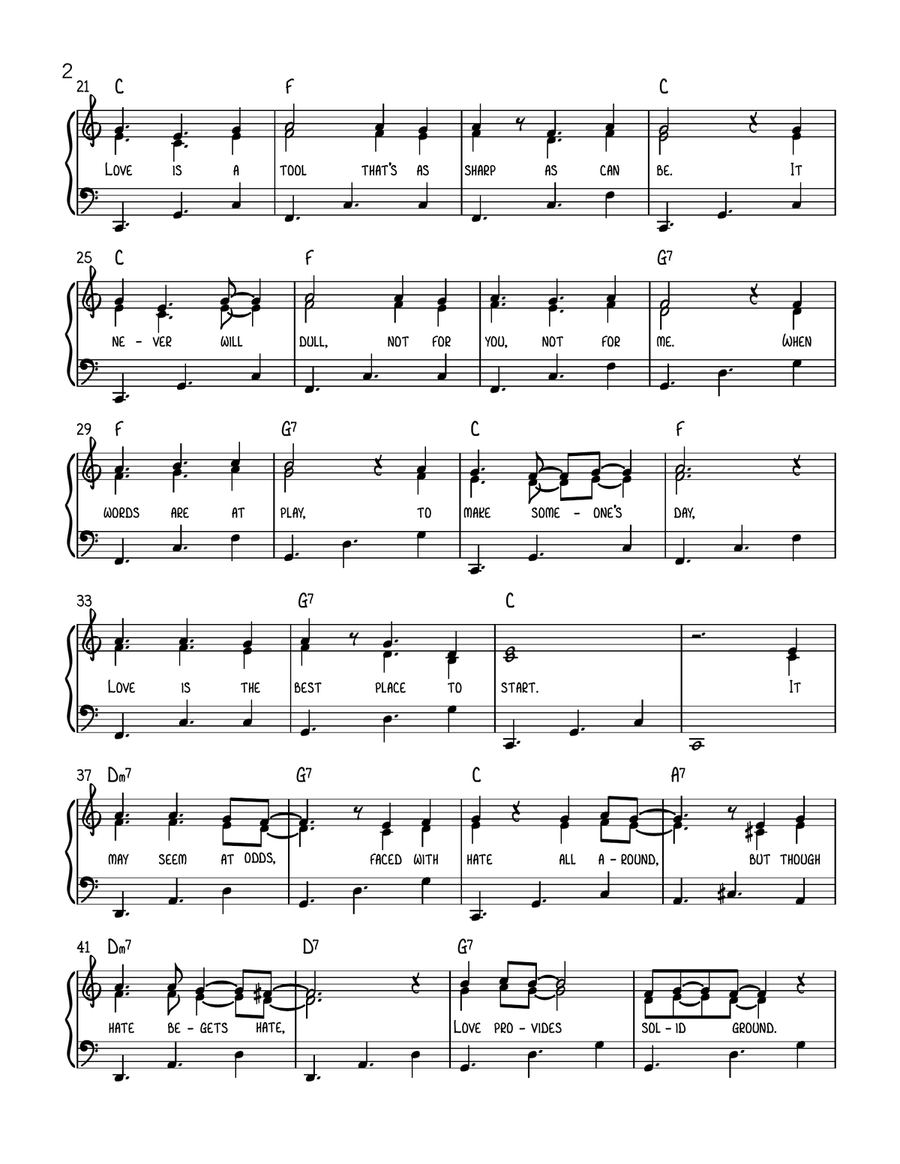 Love Is the Best Place to Start Choir scores gallery preview page 3