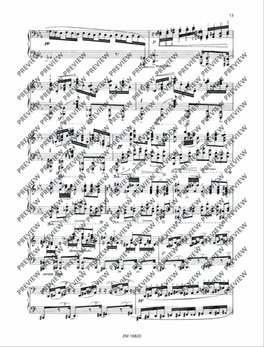 Sonata minacciosa Piano Solo scores gallery preview page 14