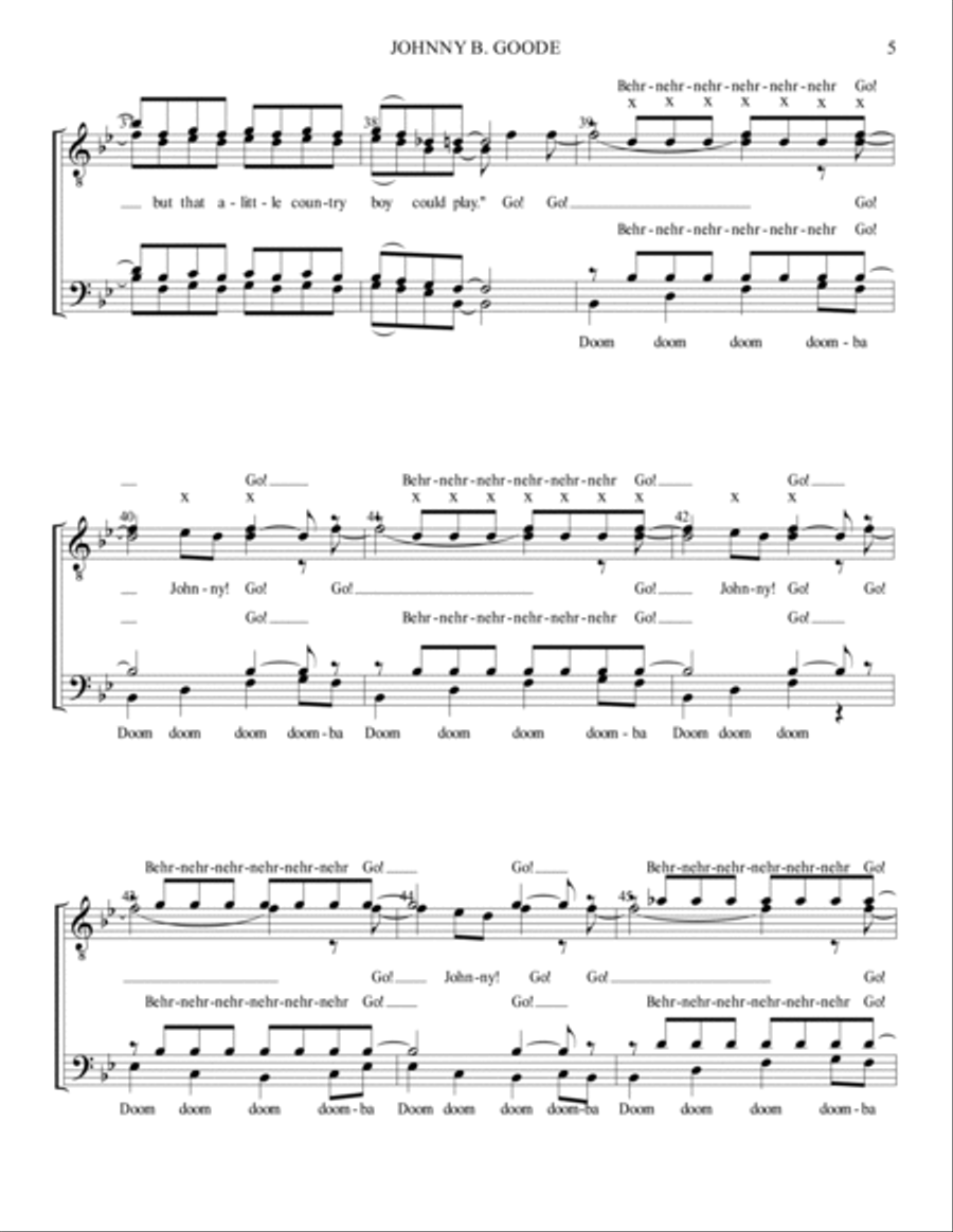 Johnny B. Goode TTBB scores gallery preview page 5