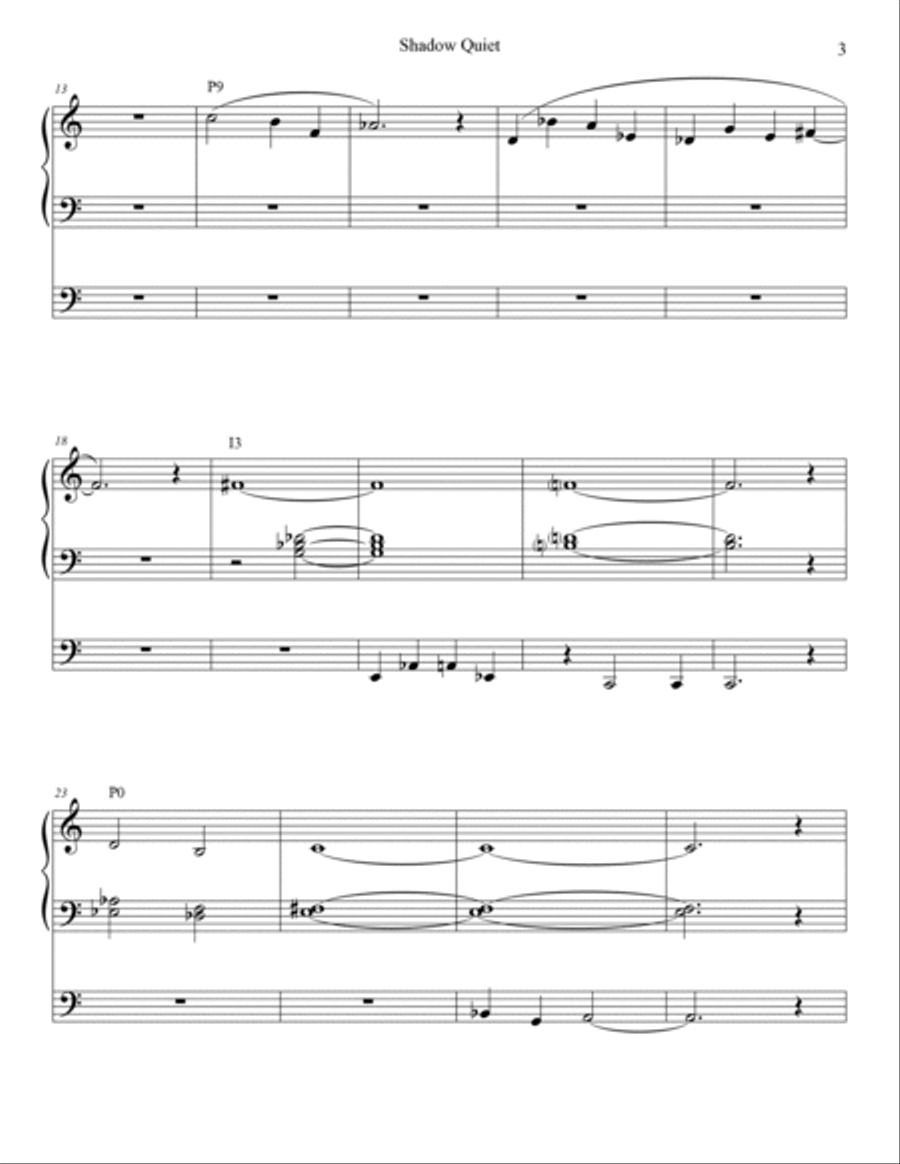 Shadow Quiet - 12 Tone Organ Solo Organ Solo scores gallery preview page 3