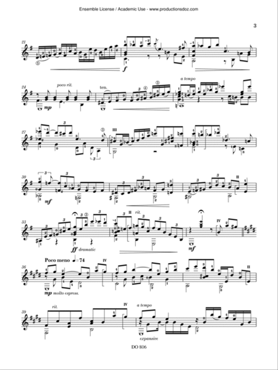 Sandy’s Portrait Sandy’s Portrait Classical Guitar scores gallery preview page 3