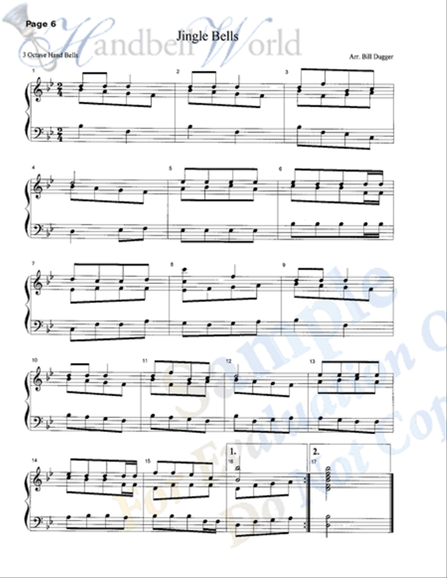 Christmas for Understaffed Bell Choir 3-Octaves scores gallery preview page 5