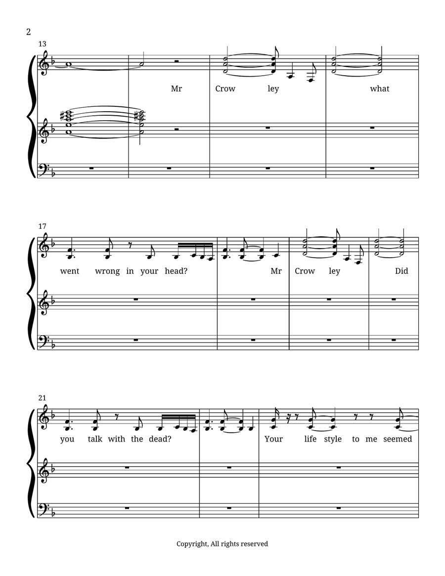 Mr. Crowley Mr. Crowley Organ Solo scores gallery preview page 2