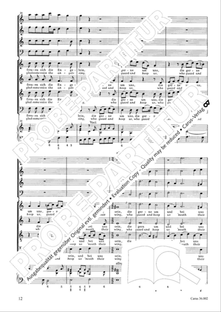 The newly born child (Das neugeborne Kindelein) 4-Part scores gallery preview page 13