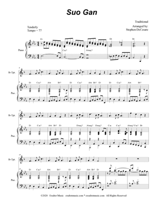 Book cover for Suo Gan (Bb-Trumpet solo and Piano)