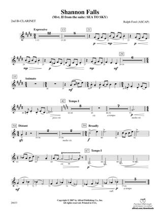 Shannon Falls: 2nd B-flat Clarinet