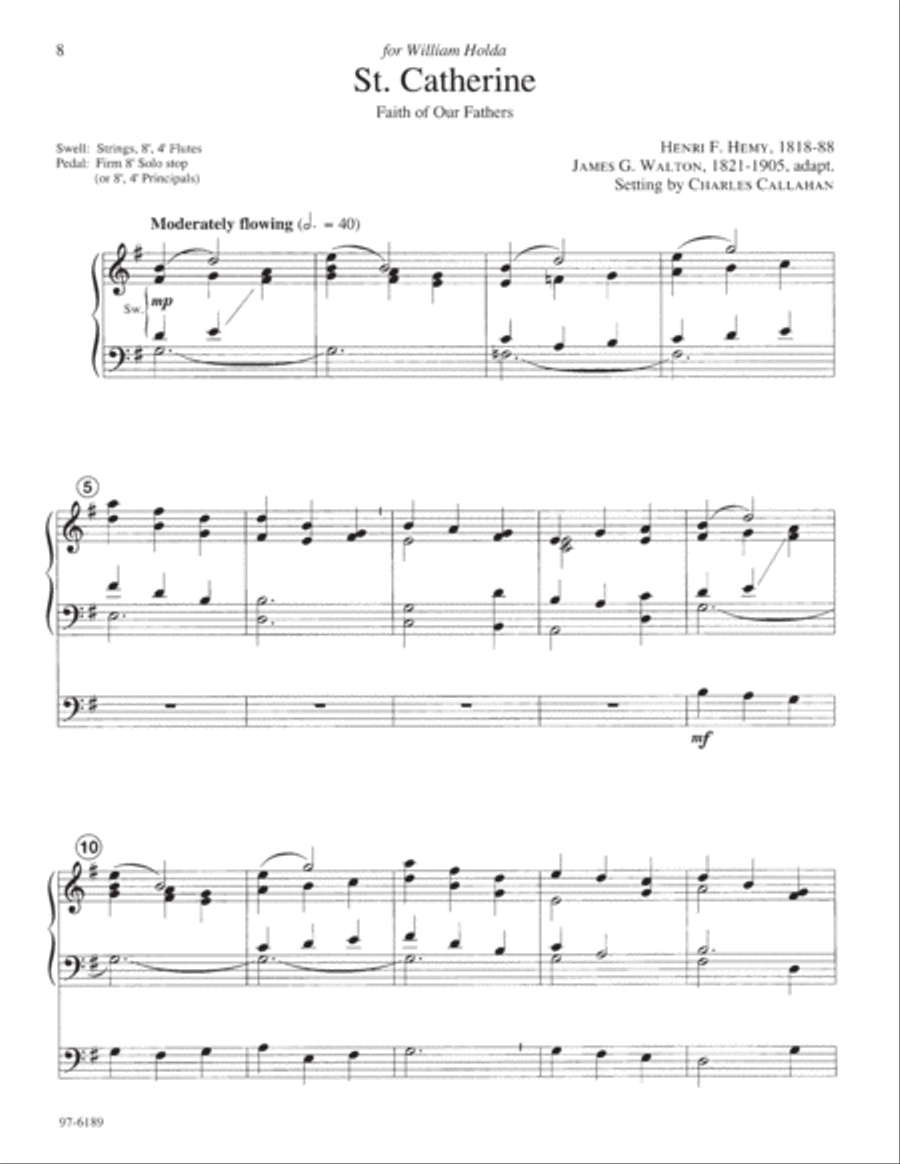 Six Meditations on English Hymn Tunes for Organ Organ Solo scores gallery preview page 4