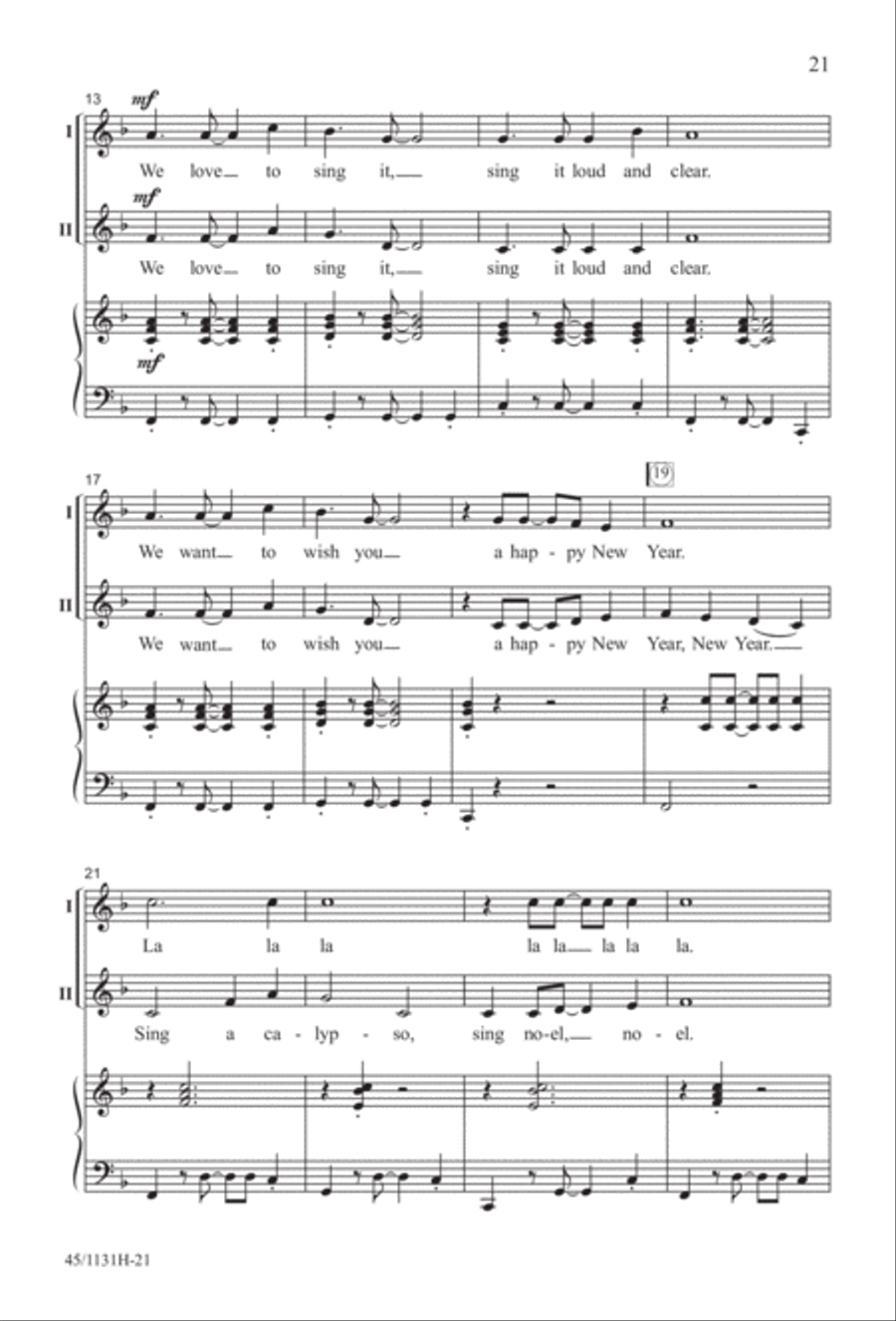 Singable Solutions for Winter Holidays 2-Part scores gallery preview page 21