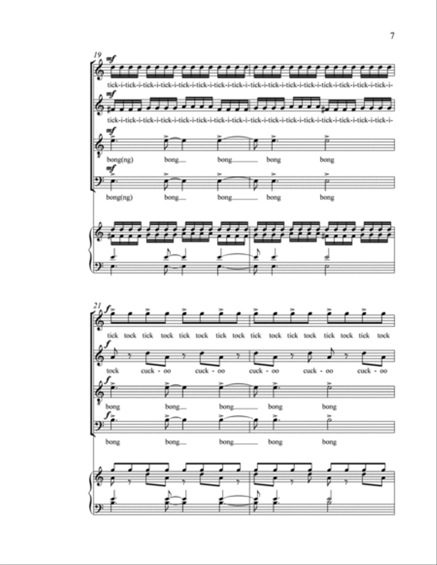 Time Pieces: 4. Clocks 4-Part scores gallery preview page 6