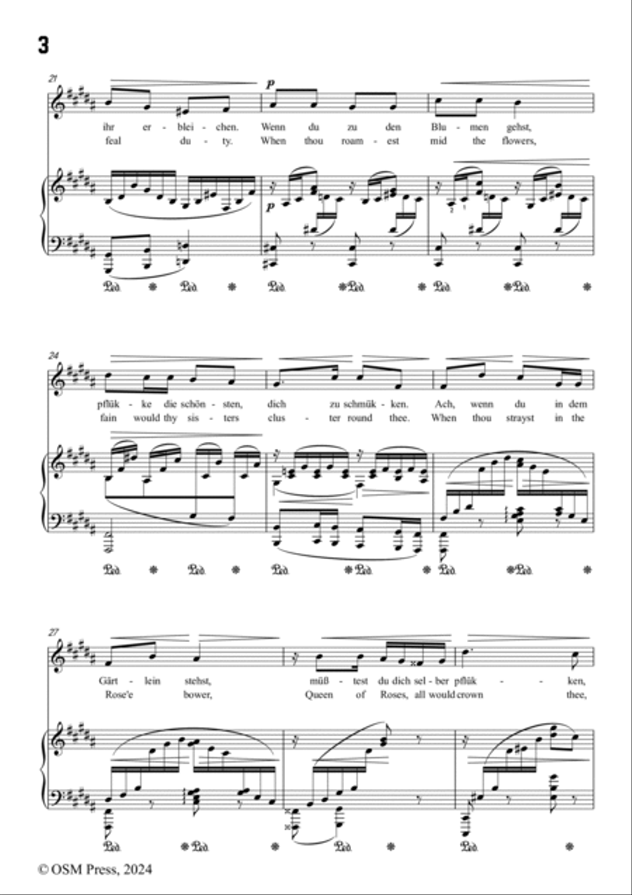 A. Jensen-Wenn du zu den Blumen gehst,in B Major,Op.21 No.5 Voice scores gallery preview page 4
