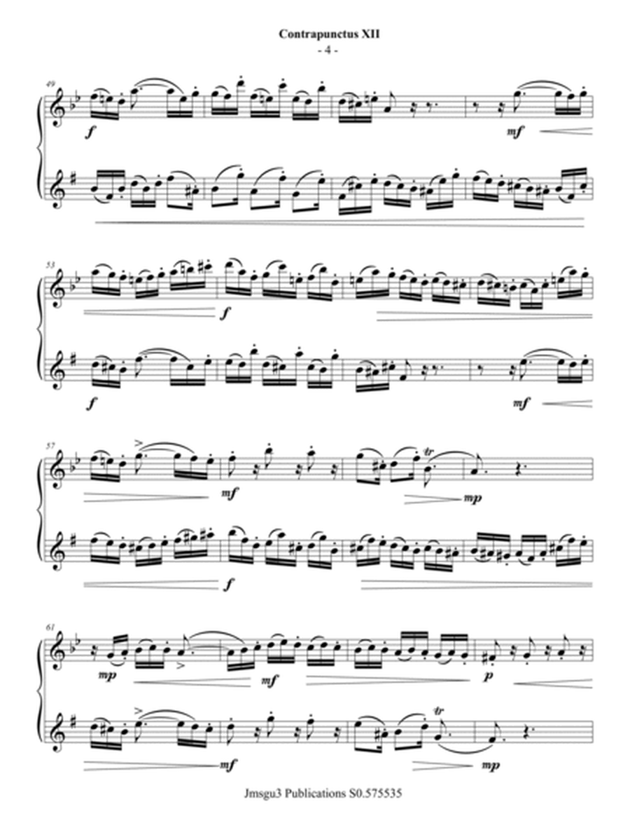 Bach: Four Duets from the Art of Fugue for Alto Flute & Bass Clarinet image number null