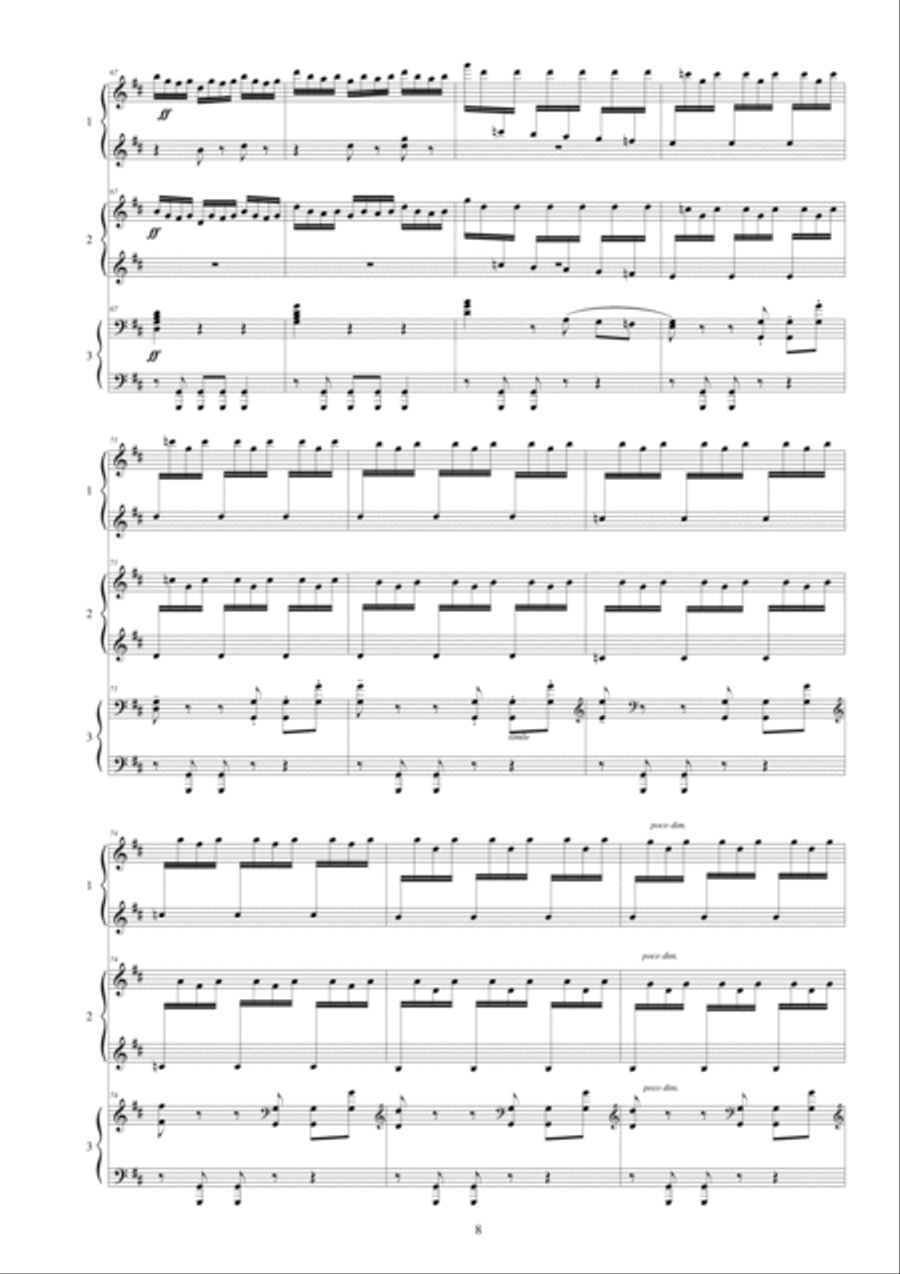 J.S.Bach, Prelude to the Ratswahl Cantata, for 1 piano 6 hands Piano scores gallery preview page 6