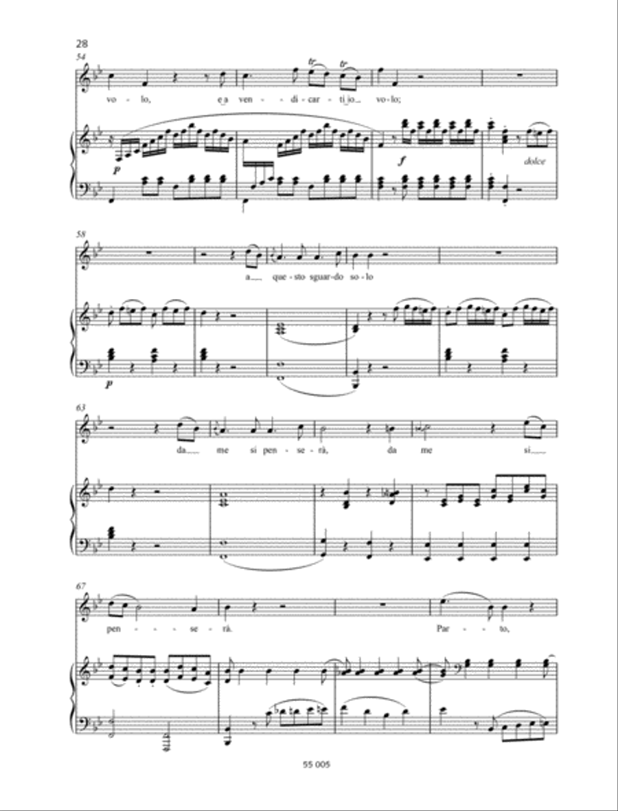 Parto, ma tu, ben mio Mezzo-Soprano Voice scores gallery preview page 5