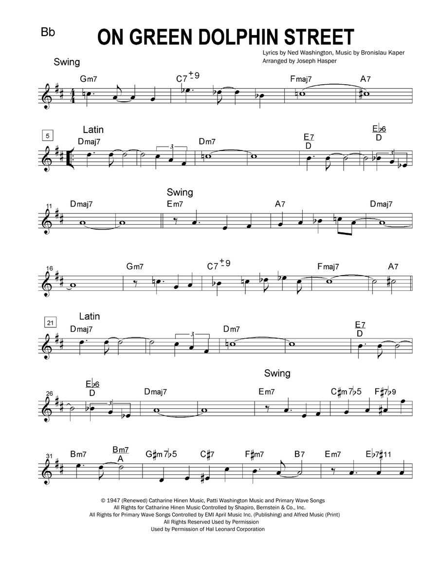 On Green Dolphin Street On Green Dolphin Street Jazz Ensemble scores gallery preview page 5