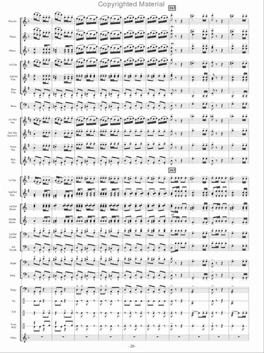 Festive Dance from Faust Concert Band scores gallery preview page 19
