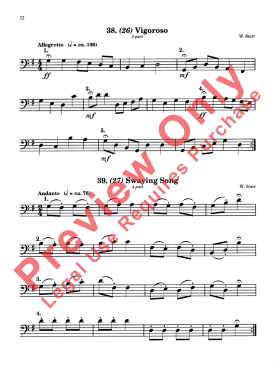 Rounds and Canons for Reading, Recreation and Performance, Piano Ensemble, Volume 1 Cello scores gallery preview page 11
