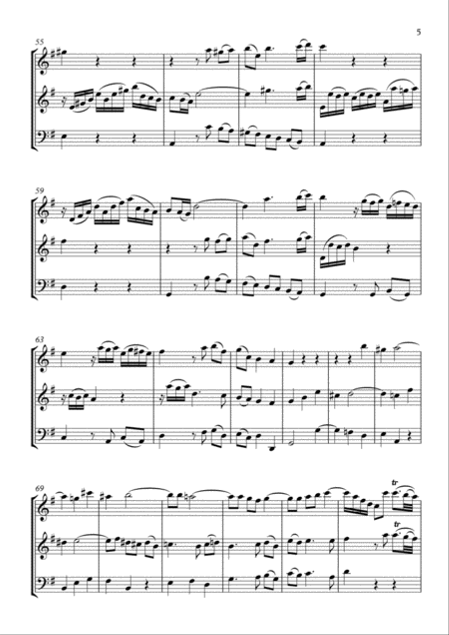 Trio Sonata No.12 Woodwind Trio scores gallery preview page 5