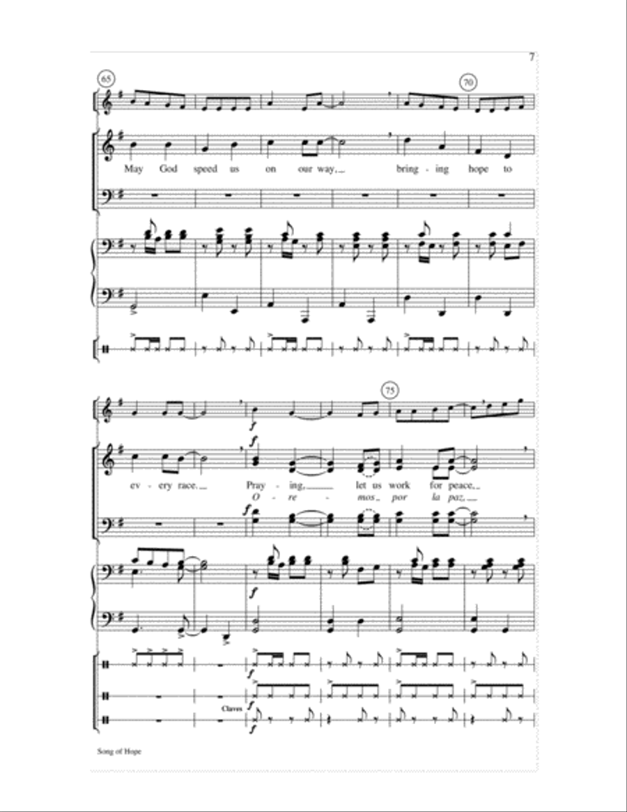 Song of Hope Song of Hope Choir scores gallery preview page 7
