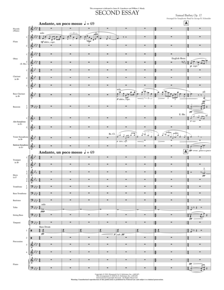 Second Essay - Conductor Score (Full Score)