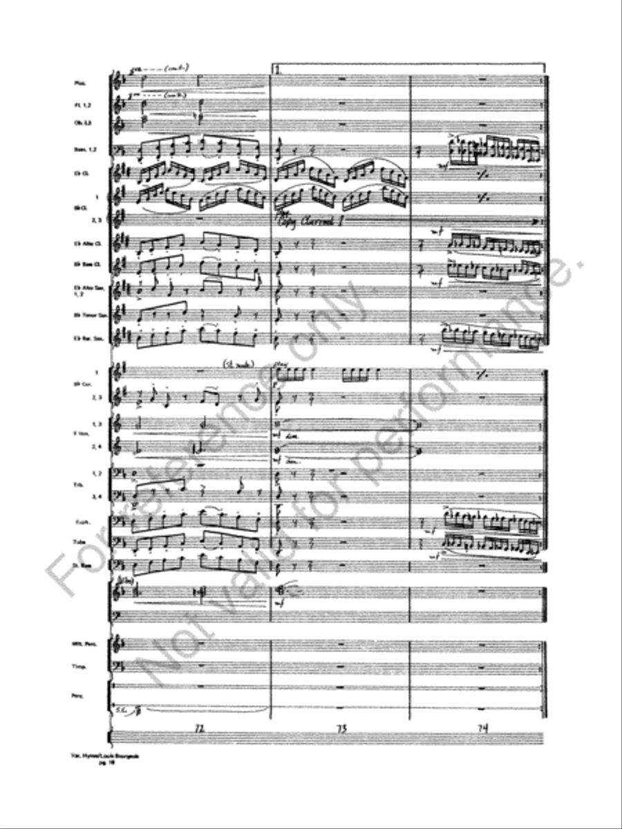 Variations On A Hymn By Louis Bourgeois Concert Band scores gallery preview page 17
