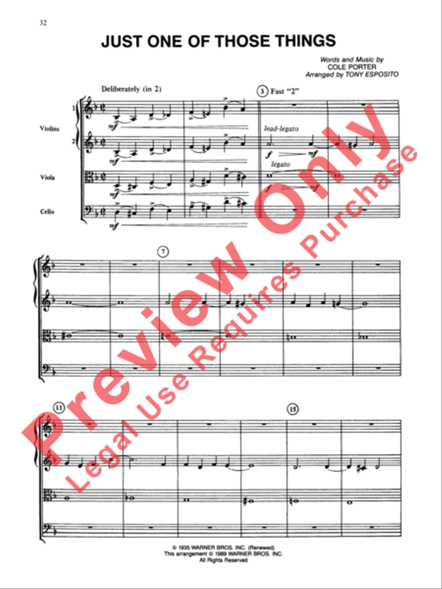 Jazz Classics String Quartet scores gallery preview page 33