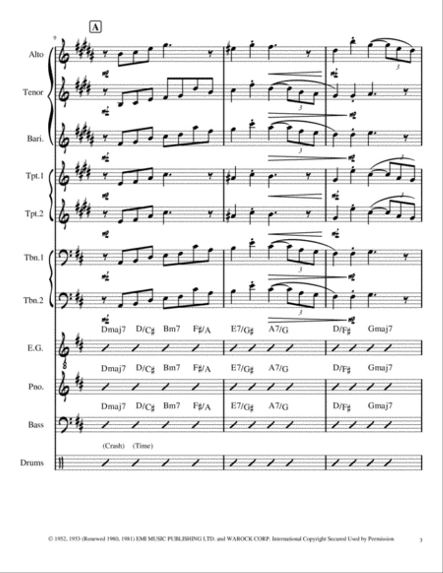 My One And Only Love Large Ensemble scores gallery preview page 3