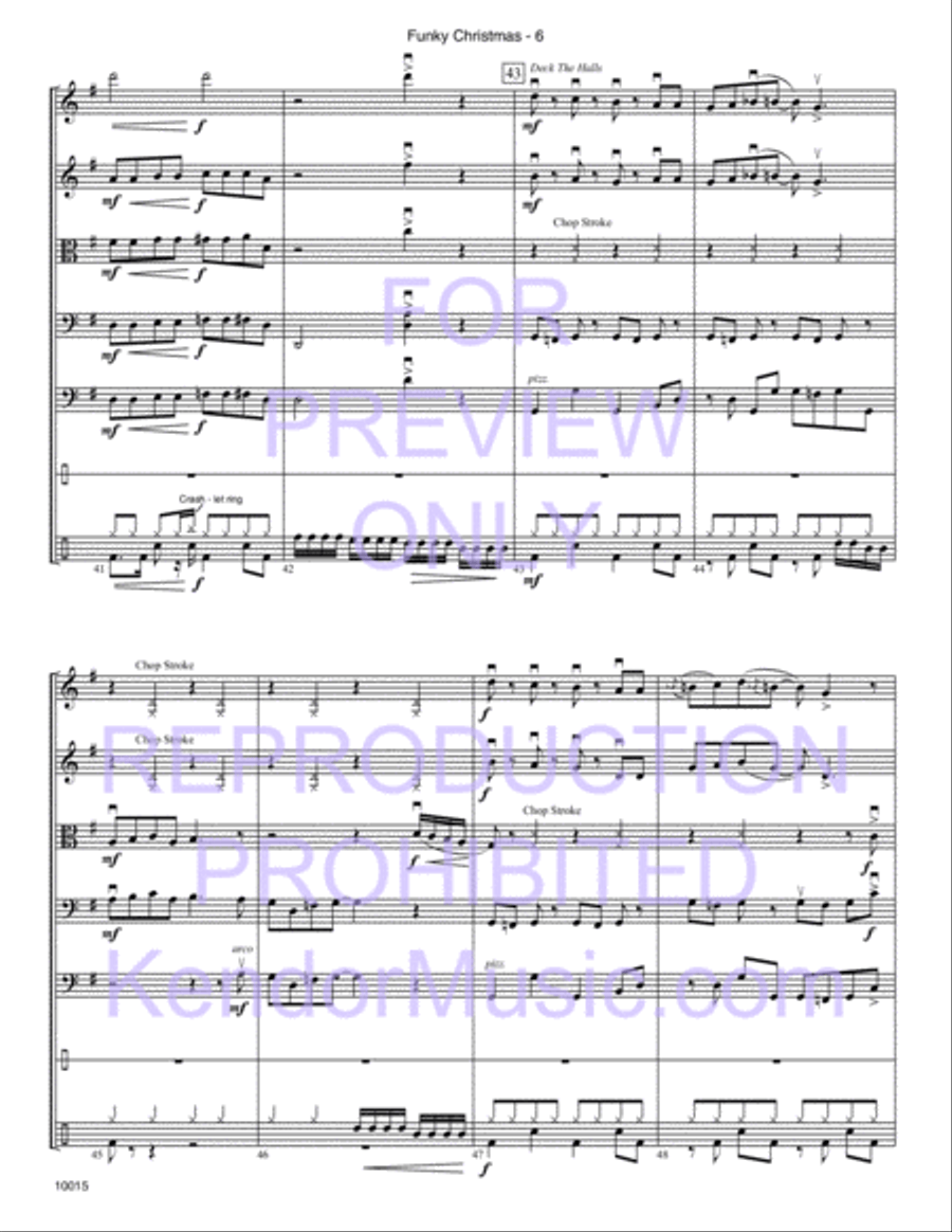 Funky Christmas String Orchestra scores gallery preview page 8