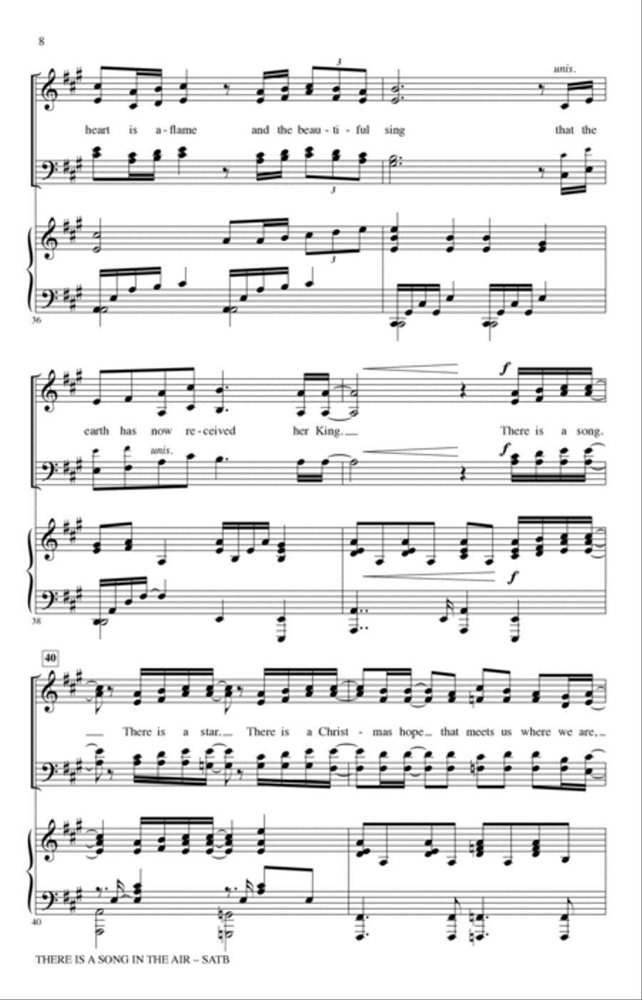 There Is A Song In The Air 4-Part scores gallery preview page 6