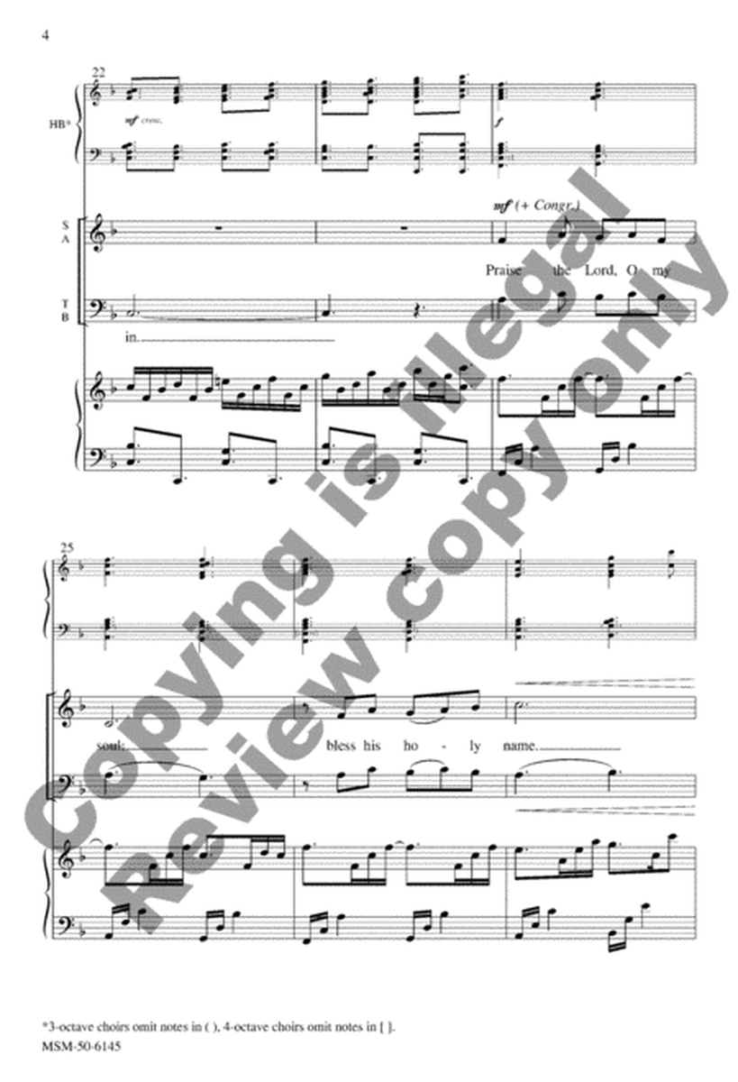 Bless His Holy Name (Choral Score) image number null