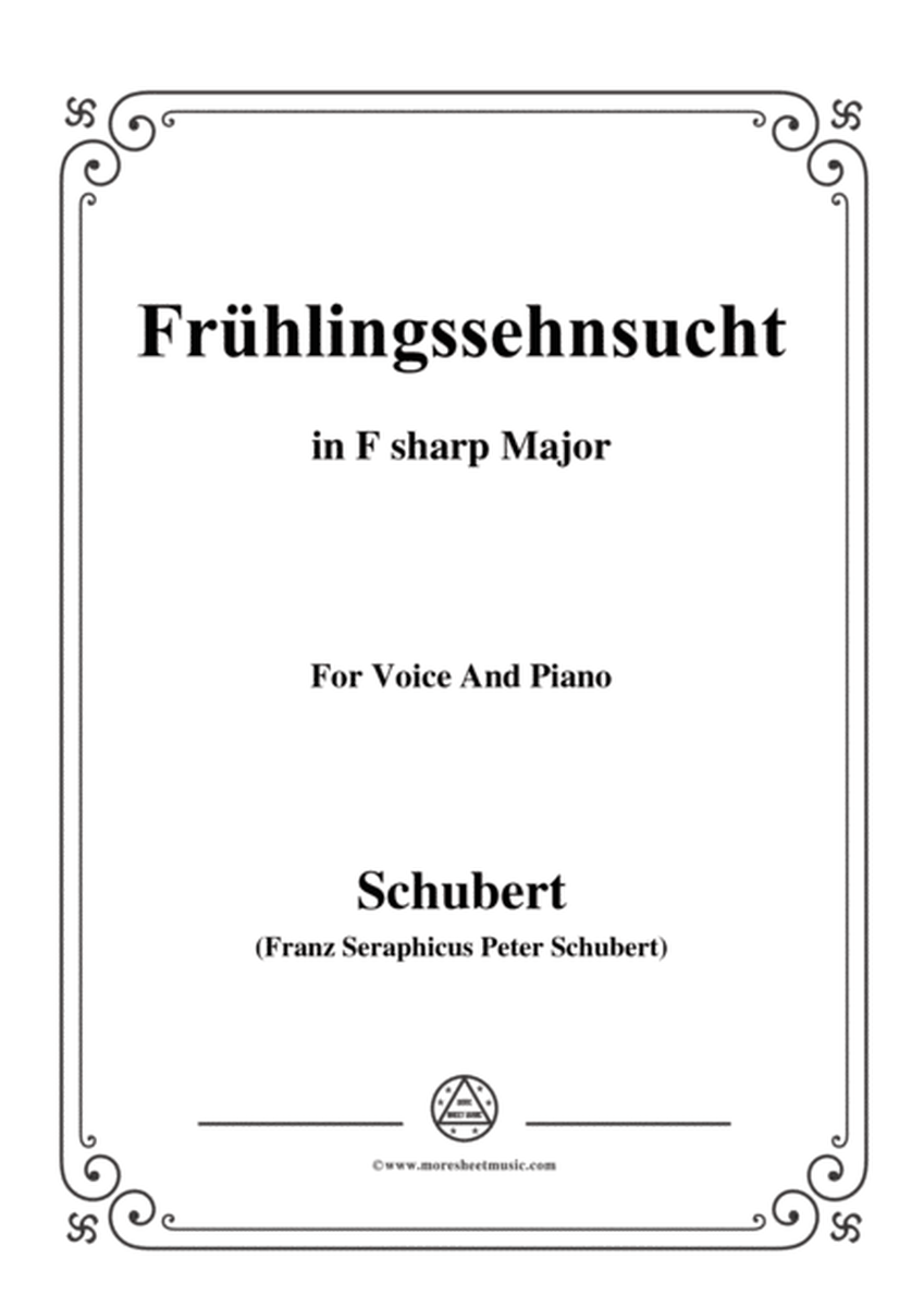 Schubert-Frühlingssehnsucht,in F sharp Major,for Voice&Piano image number null
