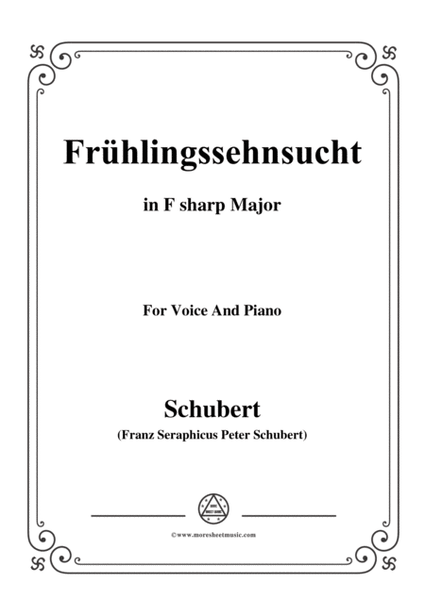 Schubert-Frühlingssehnsucht,in F sharp Major,for Voice&Piano image number null