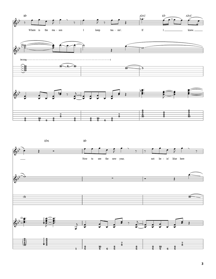 Baby Somethin's Happenin' Acoustic Guitar scores gallery preview page 3
