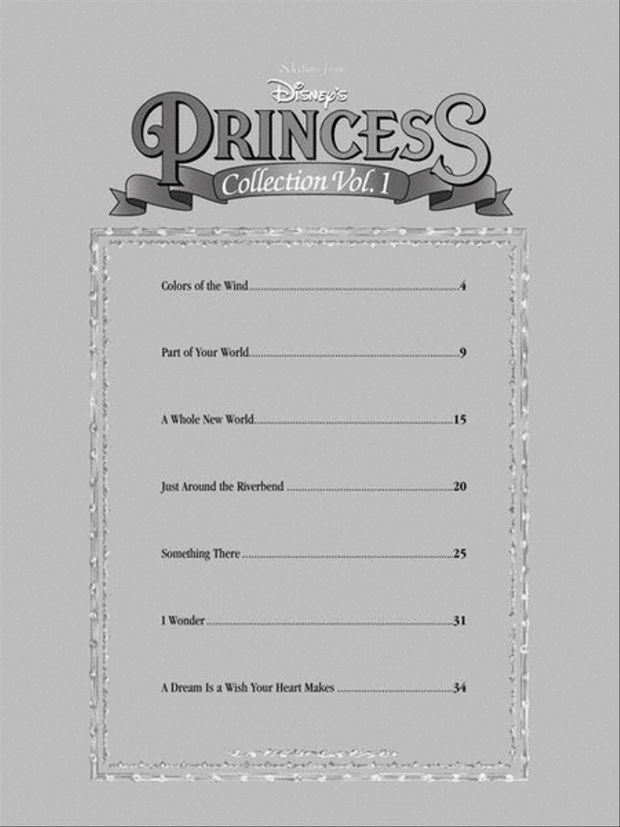Selections from Disney's Princess Collection Vol. 1 Easy Piano scores gallery preview page 5