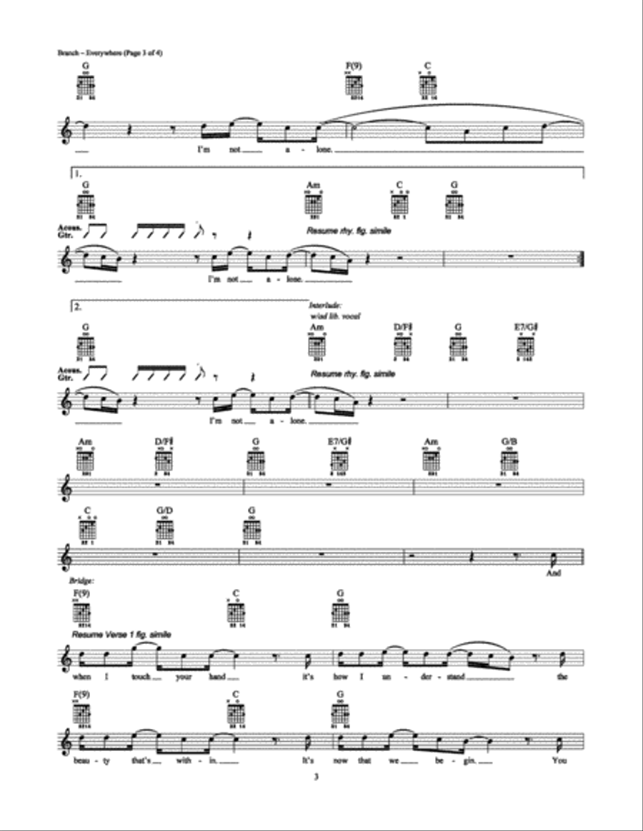 Everywhere Electric Guitar scores gallery preview page 3