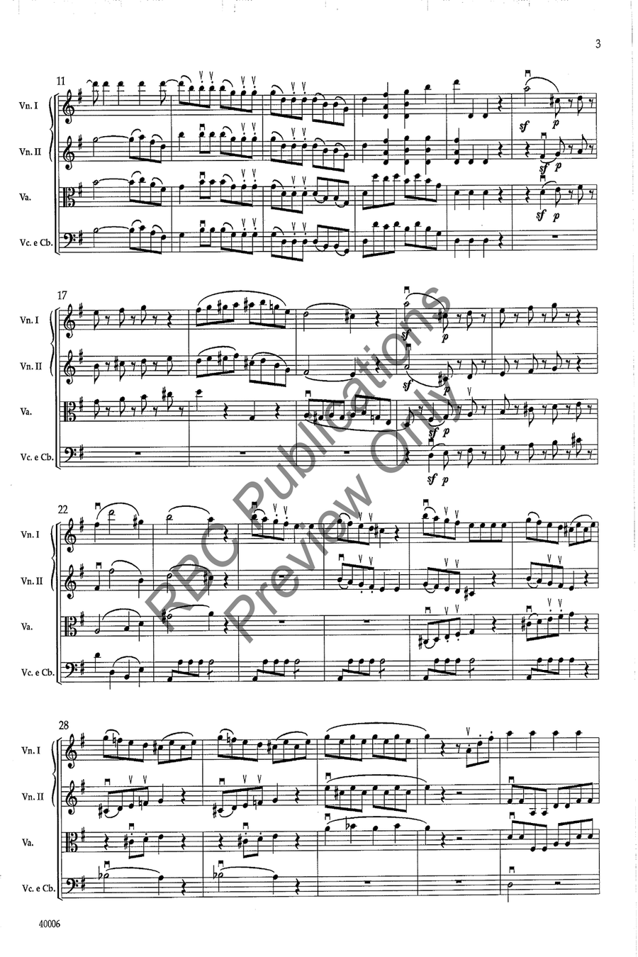 Eine Kleine Nachtmusik:Min Rond (Score) String Orchestra scores gallery preview page 6