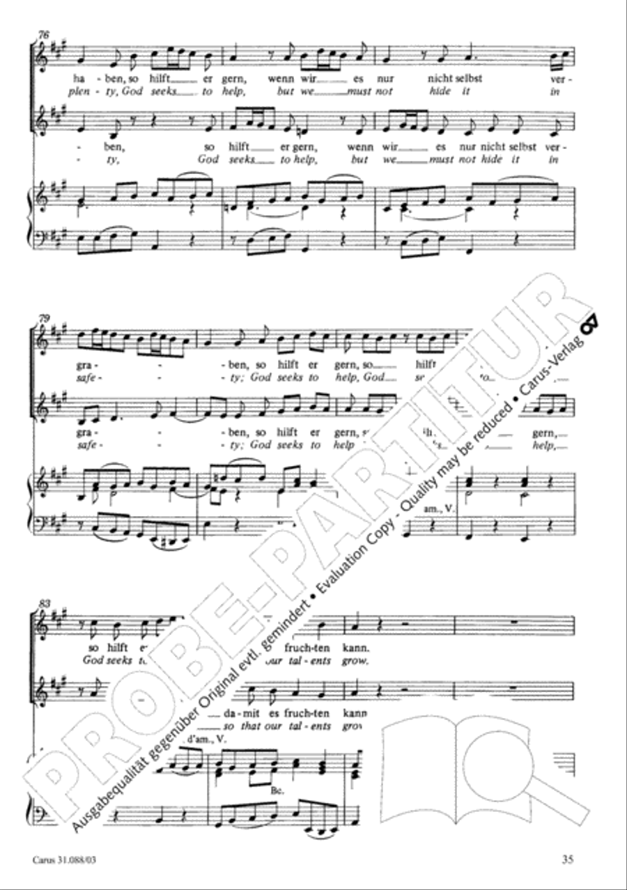 See now, as fishermen I will send you (Siehe, ich will viel Fischer aussenden) 4-Part scores gallery preview page 36