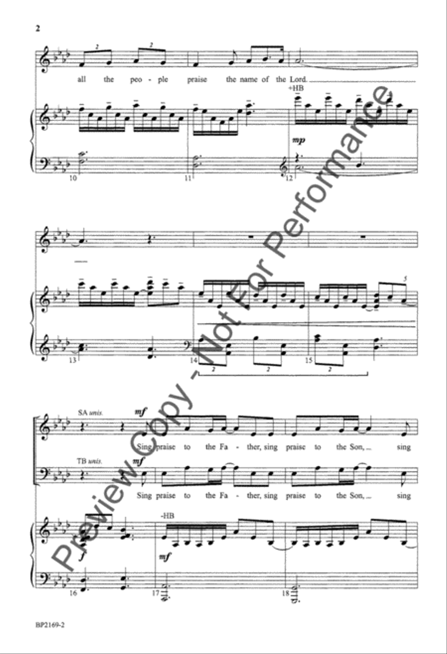 Let All the People Praise! 4-Part scores gallery preview page 3
