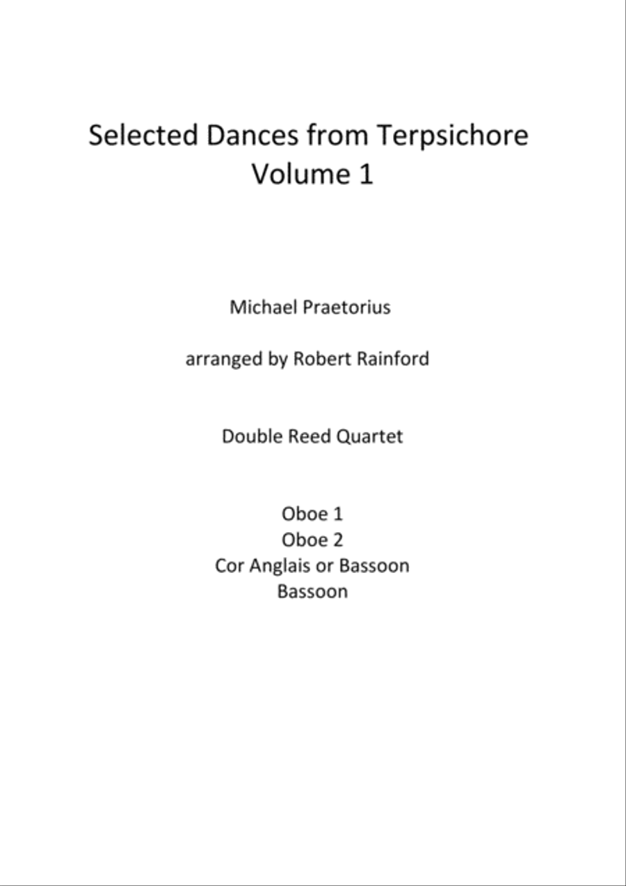 Selected Dances from Terpsichore Volume 1 Set of Parts scores gallery preview page 1