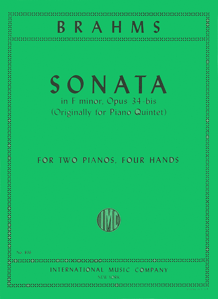 Sonata in F minor (after Quintet), Op. 34b (set)