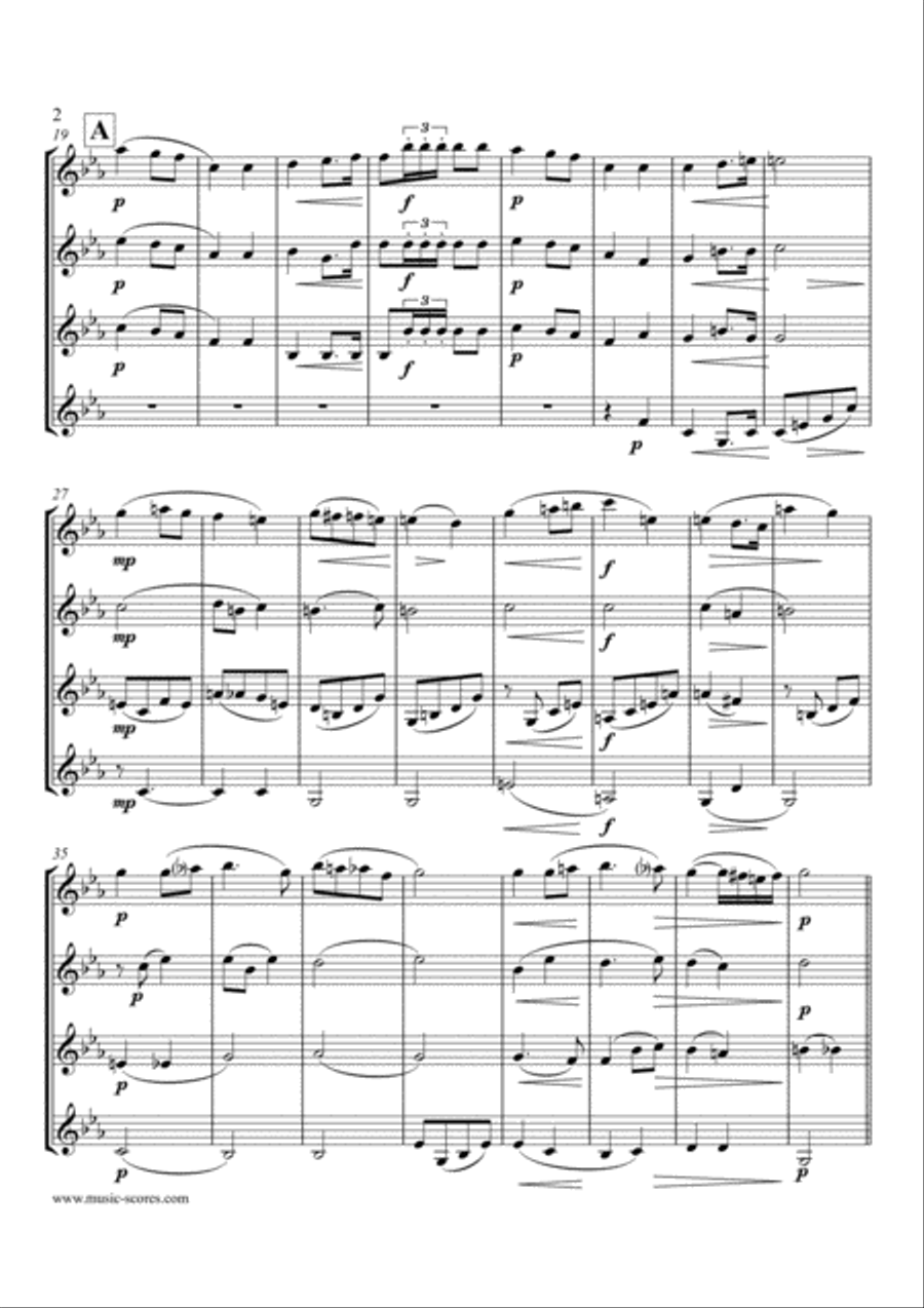 Wedding March from Lohengrin - 4 Trumpets Trumpet Solo scores gallery preview page 2