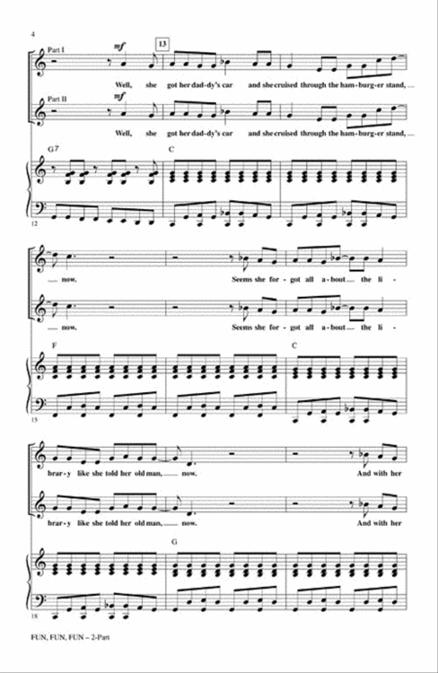 Fun, Fun, Fun 2-Part scores gallery preview page 3