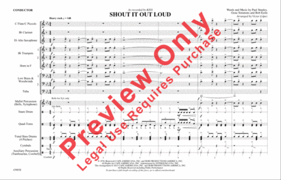 Shout It Out Loud Marching Band scores gallery preview page 2