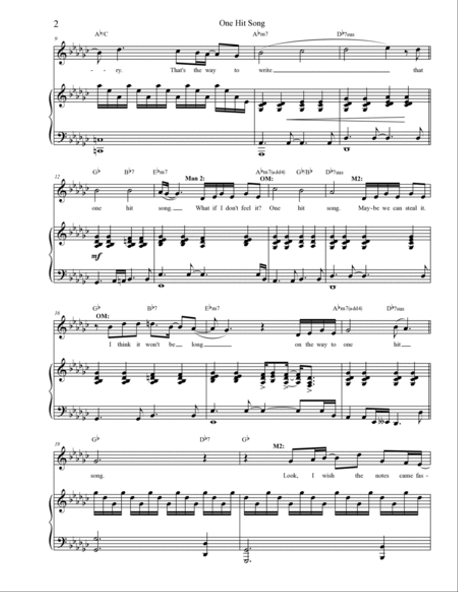 One Hit Song One Hit Song Voice scores gallery preview page 2